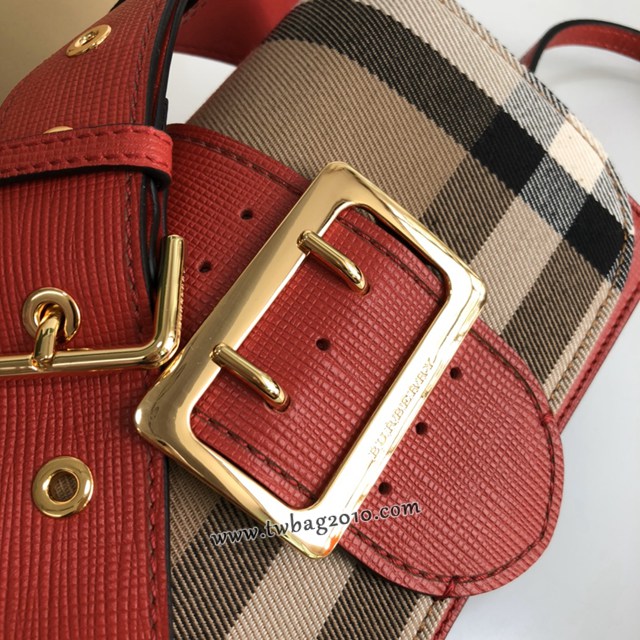 Burberry專門店新款搭扣包 巴寶莉精紡House格紋單肩斜挎女包 yxb1206